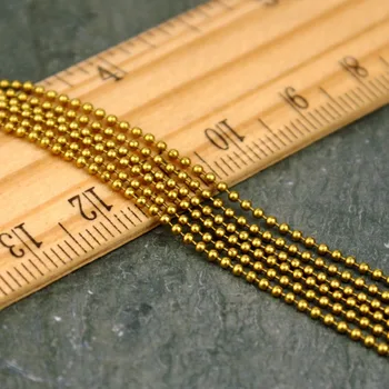Small Solid Brass Bead Chain Ball Chains For Jewelry Making