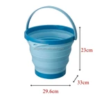 portable flexible silicone rubber collapsible ice bucket