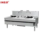 Range Restaurant Industrial Gas Style Stainless Steel Chinese Wok Range For Sale