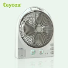 Fan Radio Emergency Fan With Radio Teyoza 12 Inch Solar Powered Fan Rechargeable Emergency Light Fan With AM/FM Radio