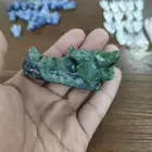 Wholesale Natural Unakite Crystal Dragon Head Skulls Ghost Jade Dragon Head Skulls For Crafts