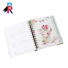 Printing Spiral Cheap Oem Printing Custom Wire Hard Cover A5 Black Notebook Colorful Index Page Spiral Notebook