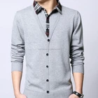 western US UK plain jersey mens fake shirts collar sweater