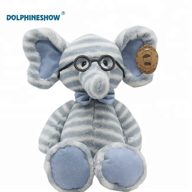 dolls stripe stuffed elephant for kids gifts blue elephant plush