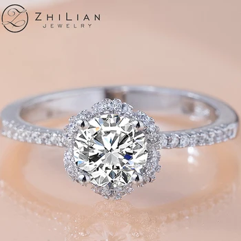 Custom design cheap price woman jewelry rings white wedding engagement diamond ring for women