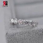 Diamonds Diamond Band 16 Brilliant Round Cut Moissanite Diamonds For Ring Size 6 Eternity Diamond Wedding Ring Band