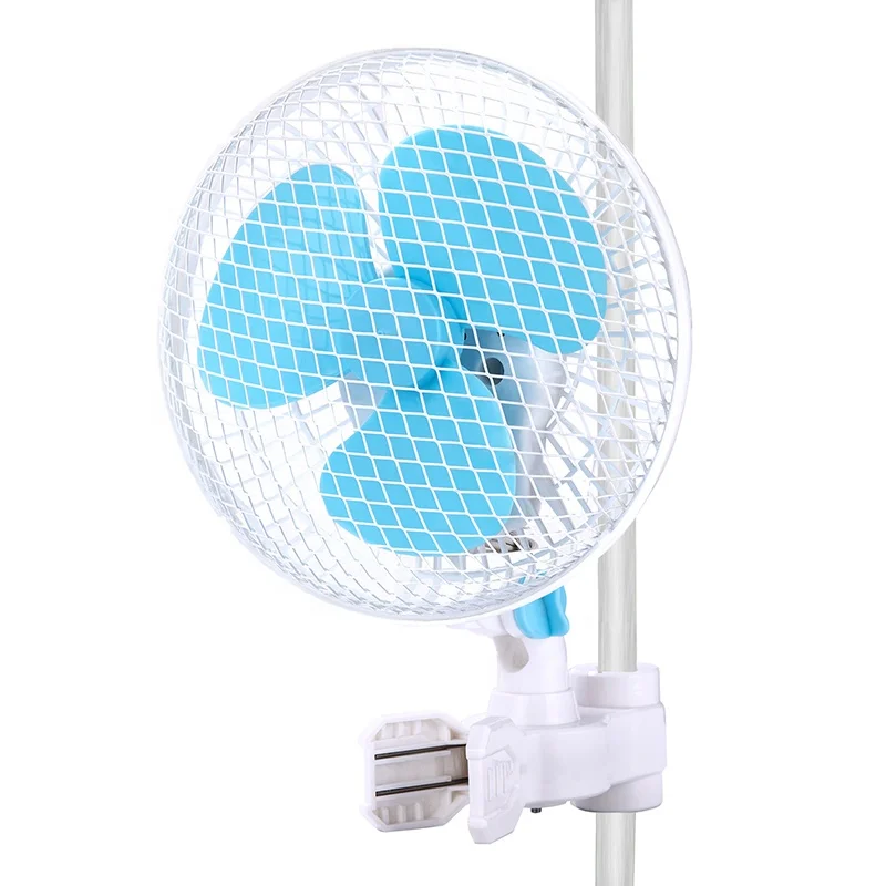 GROW TENT CLIP FAN 180MM WITH CLAMP HYDROPONICS POWER SAVING STUDENT FAN 