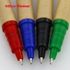 Paper Pen Paper Paper Pen Recyclable Paper Mini Ball Pen With Stylus Can Custom Made Logo Eco Friendly Short Paper Barrel Ballpoint Pen With Cap