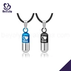 Alphabet Letter Name Design Pendant Cheap Love Capsule Silver Metal Alphabet Letter Pendants