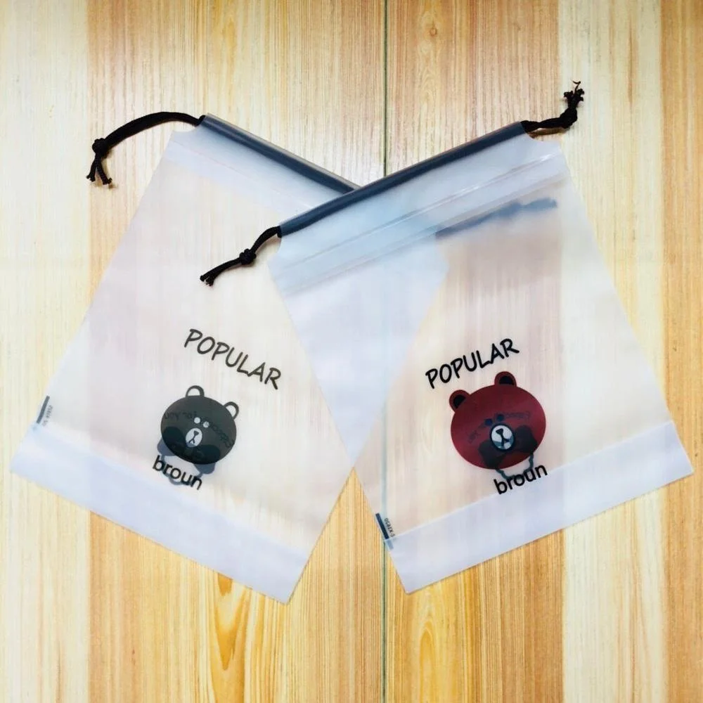 small nice colorful clothing packing bags with logo support customized eco friendly drawstring bag