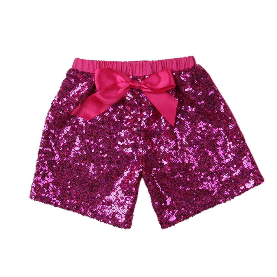 purple sequin shorts