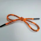 Cord 4mm Nylon Cord Custom 4mm Nylon Jacquard Logo Round Cord For Hoodie Pants Drawstring