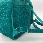 School New Arrival Fashion Cotton Quilted Velvet Cute Mini School Backpack Bag For Girls