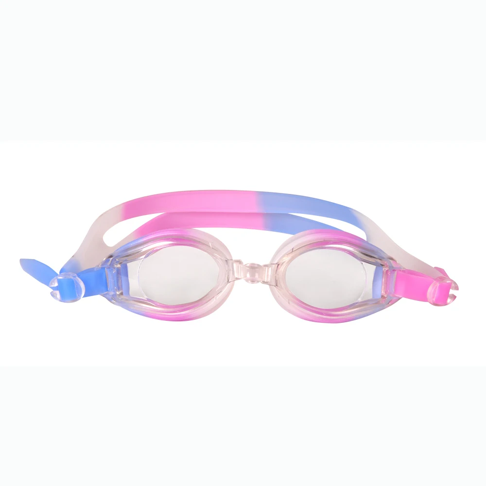 Swimming Goggles with Adjustable Strap and Nose Bridge Pink 