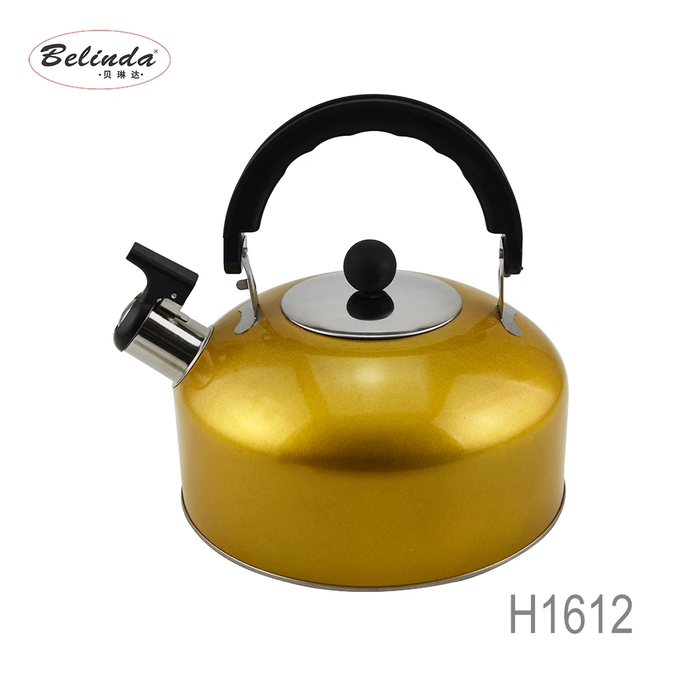 Colorful Printing Cheap Metal Stainless Steel Water Tea Boiling Kettle Whistling H1612-8