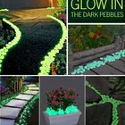 Stones Garden Jardin Garten Jardim Supplies Plastic Glow In The Dark Pebble Stones