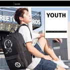 School Fashion Custom Travel Luminous Anti-theft USB Student School Backpack