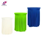 Table Cover Skirt Table Skirt Stretch Spandex Black Wavy Cocktail Table Cover Spandex Tablecloth Skirt New Arrival
