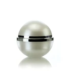 Black Sphere PMMA Skincare Day/night Cream/gel /mositure Jar Cosmetic Container With Shining Shoulder WE-J 50/80g
