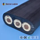 Sheathed Flat Cable Sheath Rubber/pur/nbr Rubber Sheathed YFFB Flat Reel Cable For Crane Protective Sheath Cable