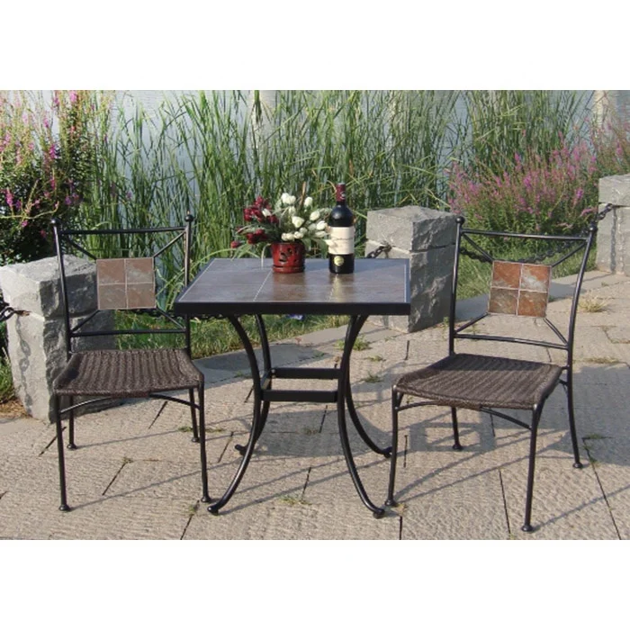 tile top garden table and chairs