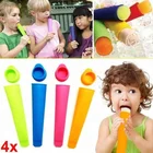 Ice Cream Sticks Silicone Popsicle Mold Novelty Frozen Ice Pop Popsicle Maker Mold Custom Silicone Ice Cream Sticks With Lid