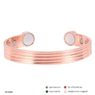 Cuff Brass Bangle Custom Logo Health Energy Brass Open Cuff Bangle Bracelet Magnetic Copper Bangle