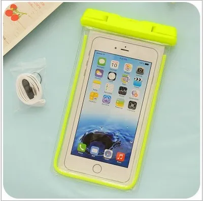Night Light Transparency PVC Cell Phone Waterproof Bag for Phone