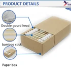Bamboo Organic Cotton Swabs Baby Use Organic Double Head Buds Safety Care Cleaning Q-Tips Bamboo Sticks Ear Cotton Swabs