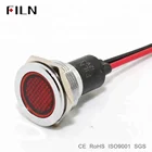 Rgb 12v Led Light FILN ROHS CE 19mm RGB 12v 24v Flat Inox Waterproof Led Signal Light With 20cm Wire