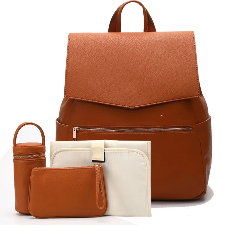 nappy bag backpack leather