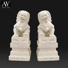 Foo Dog Foo Dogs Stone Statue Custom Garden Life Decorative Size Stone White Lions Statues Foo Dog Statues Sale