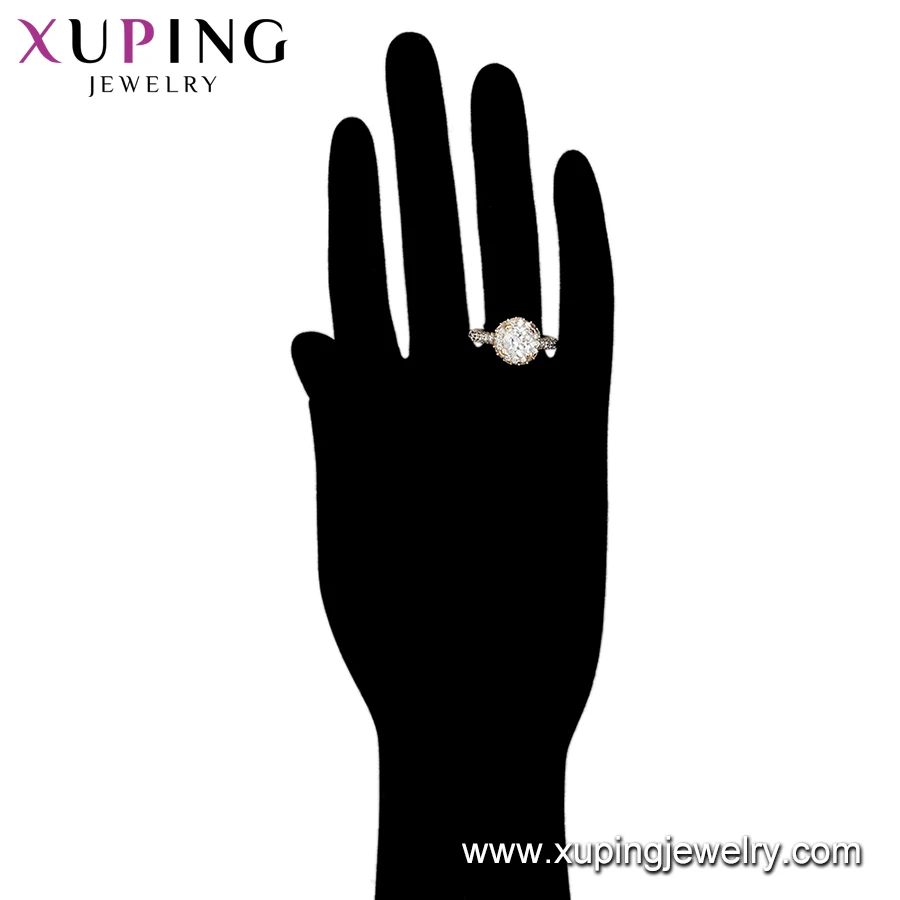 15295 Wholesale fashion ladies jewelry simple design zircon inset 18k gold plated finger ring