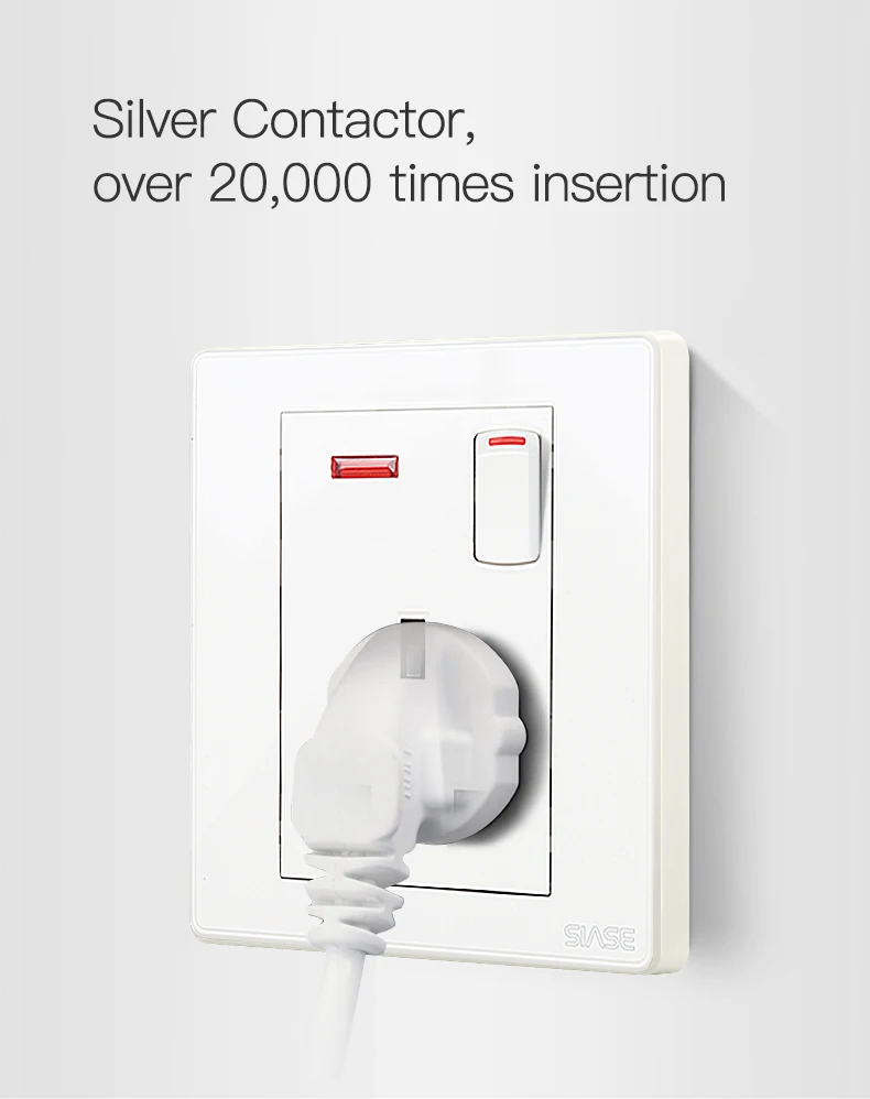 IEC BS AC power 10A 3 gang electric switches for home