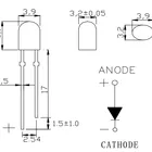 Red Led Redled Led Red Diode High Bright Red 346 3mm Oval Led Diodes