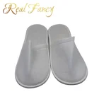 Hotel Cheap Hotel Slippers Plain Cheap Anti Slip Eco-friendly Polyester Towels Hotel Slippers With Custom Logo