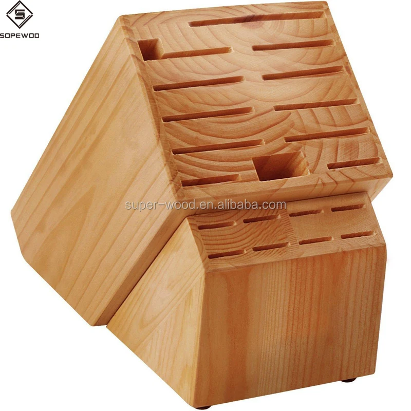 Hot Sale Professional Kitchen Knife Set Knife Block for Cooking with Wooden Wooden Kitchenware Wood Custom Size Sustainable