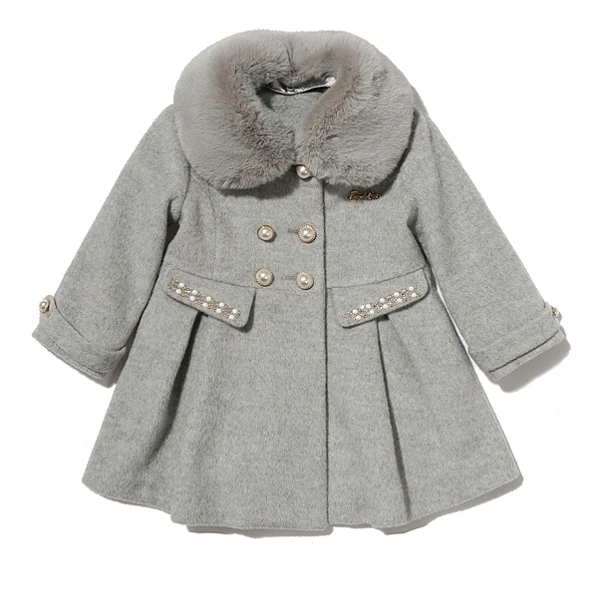long winter coats for kids with fur collar