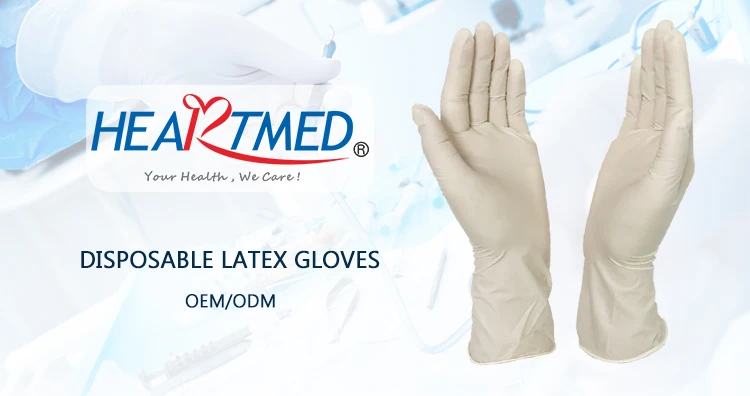 Disposable latex examination glovee powder 4.0mil hand glovee