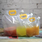 Beverage Pouch Spout Custom Transparent Stand Up Beverage Plastic Package Pouch With Spout
