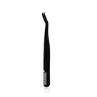 Tweezers With Eyelash Tweezers Customized Perconal Care Black Curved Eyebrow Fake Eyelash Tweezers With Comb