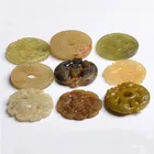 Stone Jade Pendant Jadejade Gemstone Pendant Mixed Batch Gemstone Donuts Carved Stone Charms Jade Pendant For Jewelry Making Rare Jade