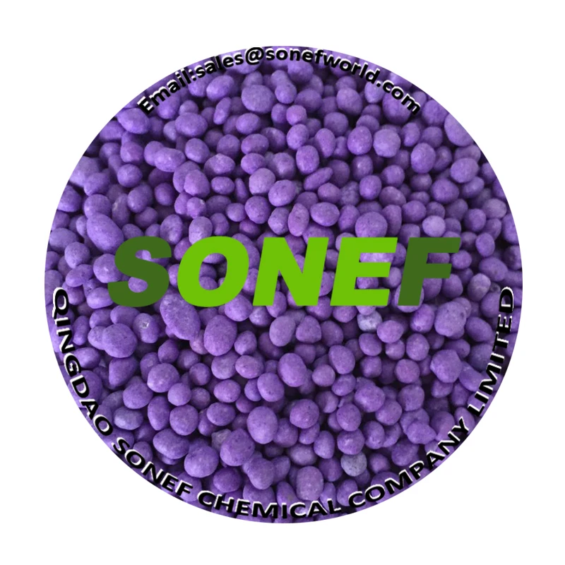 agriculture granular compound npk purple color fertilizer