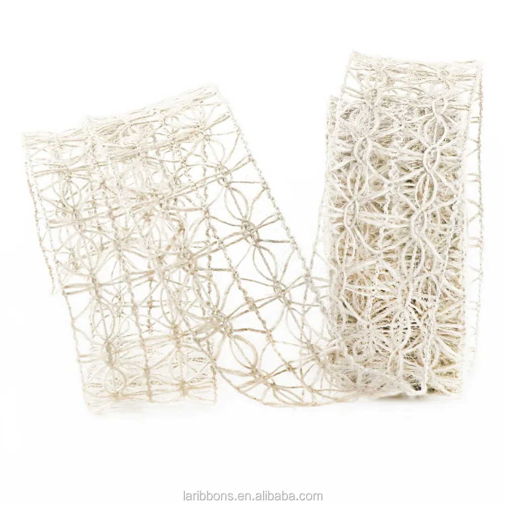 white burlap rolls