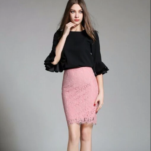 bodycon lace skirt