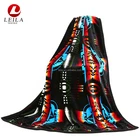 Native Style Plain Blanket Stock Custom Printed Comfortable Native Style Flannel Fleece Blanket