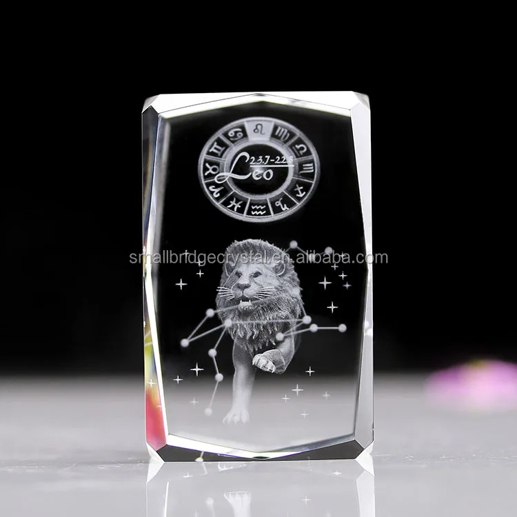 product klaar voor verzending professionele groothandel ambachten 12 sterrenbeeld ram schorpioen weegschaal 3d lasergravure kristal geschenken-41