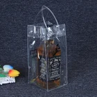 Wine China Factory Promotional Transparent Pvc Material Cooler Dry Ice Wine Bag With Handle