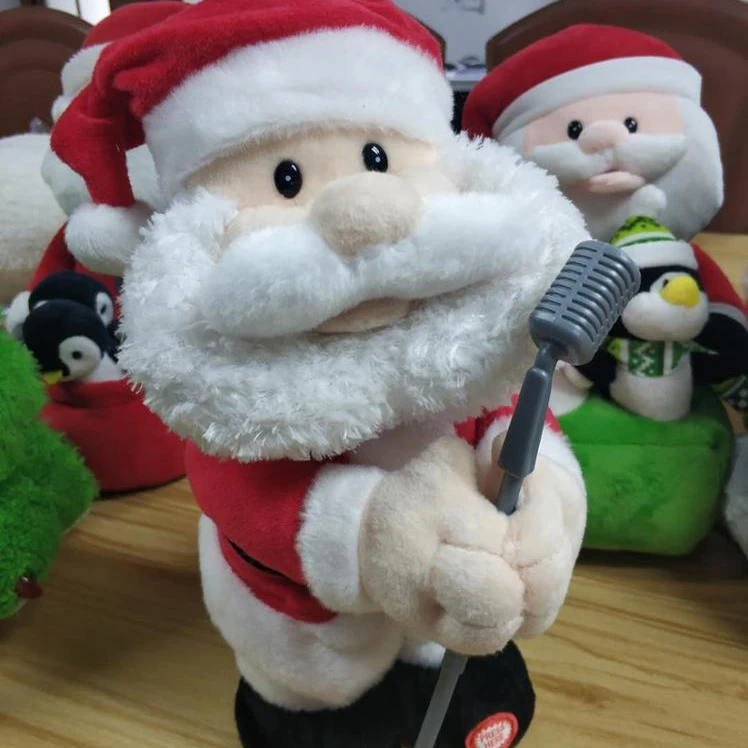 plush singing santa