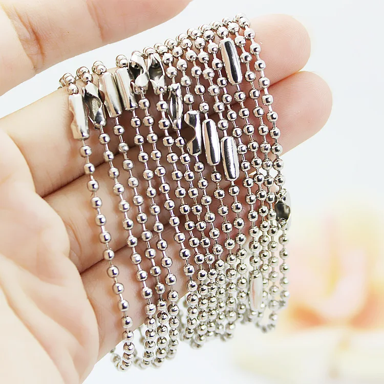 2.4mm Ball Chain Necklace Stainless 